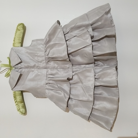 Gymboree Satin Ruffle Tiered Formal Holiday Dress - Picture 4 of 9